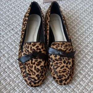 ALEXANDRE BIRMAN CLARITA BELGIAN LOAFER LEOPARD